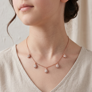 925 Sterling Silver Pear Shape Necklace with Adjustable Length